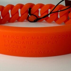 Marc By Marc Jacobs Braided Silicone Bracelet ~ Orange